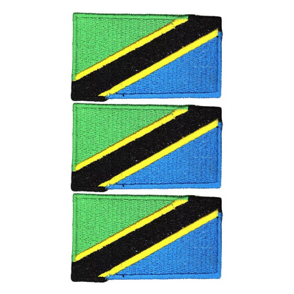 3 Pieces All Countries Flag Patches, 7×4 cm Embroidered Iron-On/Sew On National Flags, World Country Badge Appliques for Vest, Jacket, Backpack, Hat, (K-S)