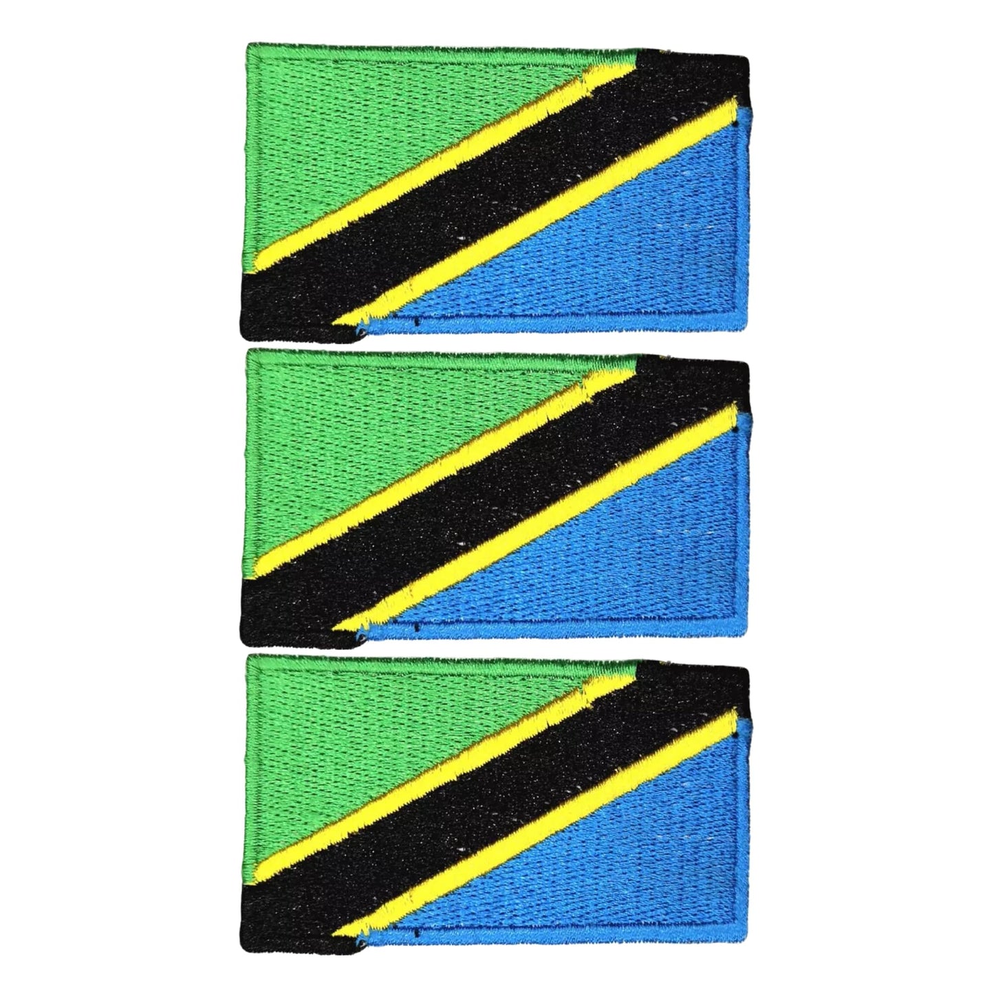 3 Pieces All Countries Flag Patches, 7×4 cm Embroidered Iron-On/Sew On National Flags, World Country Badge Appliques for Vest, Jacket, Backpack, Hat, (T-Z)