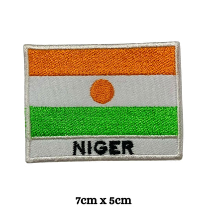 National Country Flag Iron On Patch, Set of 3, Embroidered Fabric Applique, 7cm x 5cm, Rectangular, United Kingdom Theme, for Jackets, Bags, Hats and Crafts (A-J)