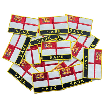 UK County Flag Patch 9.5cm x 6cm Embroidered Iron On/Sew On Badge Durable Fabric Applique for Jackets, Backpacks, Hats, and Clothing