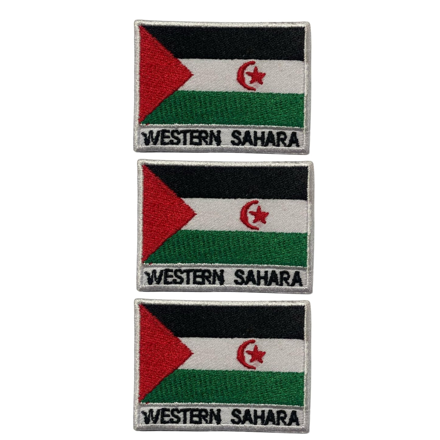 National Country Flag Iron On Patch, Set of 3, Embroidered Fabric Applique, 7cm x 5cm, Rectangular, United Kingdom Theme, for Jackets, Bags, Hats and Crafts (A-J)