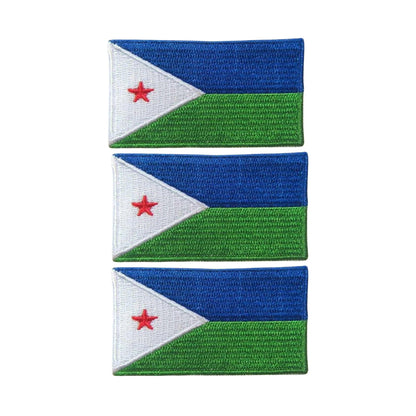 3 Pieces All Countries Flag Patches, 7×4 cm Embroidered Iron-On/Sew On National Flags, World Country Badge Appliques for Vest, Jacket, Backpack, Hat, (K-S)