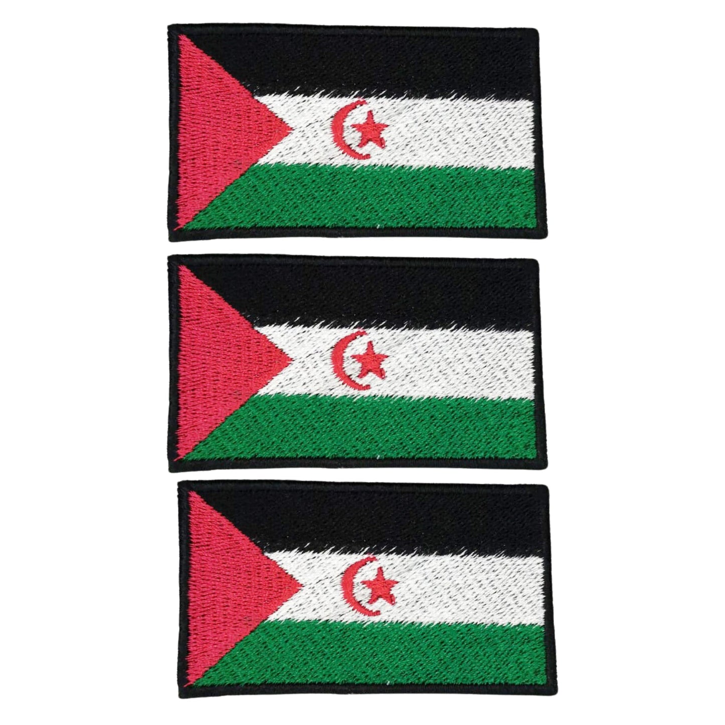 3 Pieces All Countries Flag Patches, 7×4 cm Embroidered Iron-On/Sew On National Flags, World Country Badge Appliques for Vest, Jacket, Backpack, Hat,(A-J)