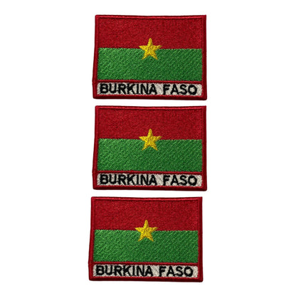 National Country Flag Iron On Patch, Set of 3, Embroidered Fabric Applique, 7cm x 5cm, Rectangular, United Kingdom Theme, for Jackets, Bags, Hats and Crafts (A-J)