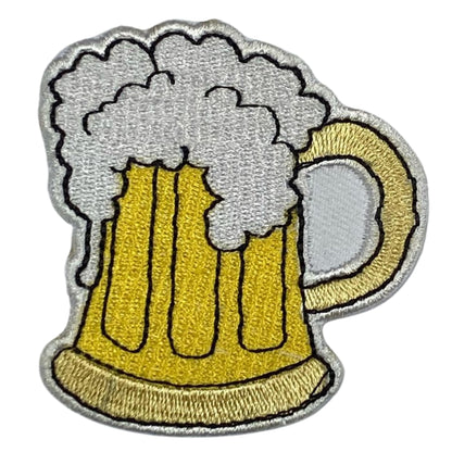 Beer Drink Celebration Embroidery Iron-On Patches for Clothing Sew-On Applique for DIY Crafts Denim Jackets Jeans Backpacks
