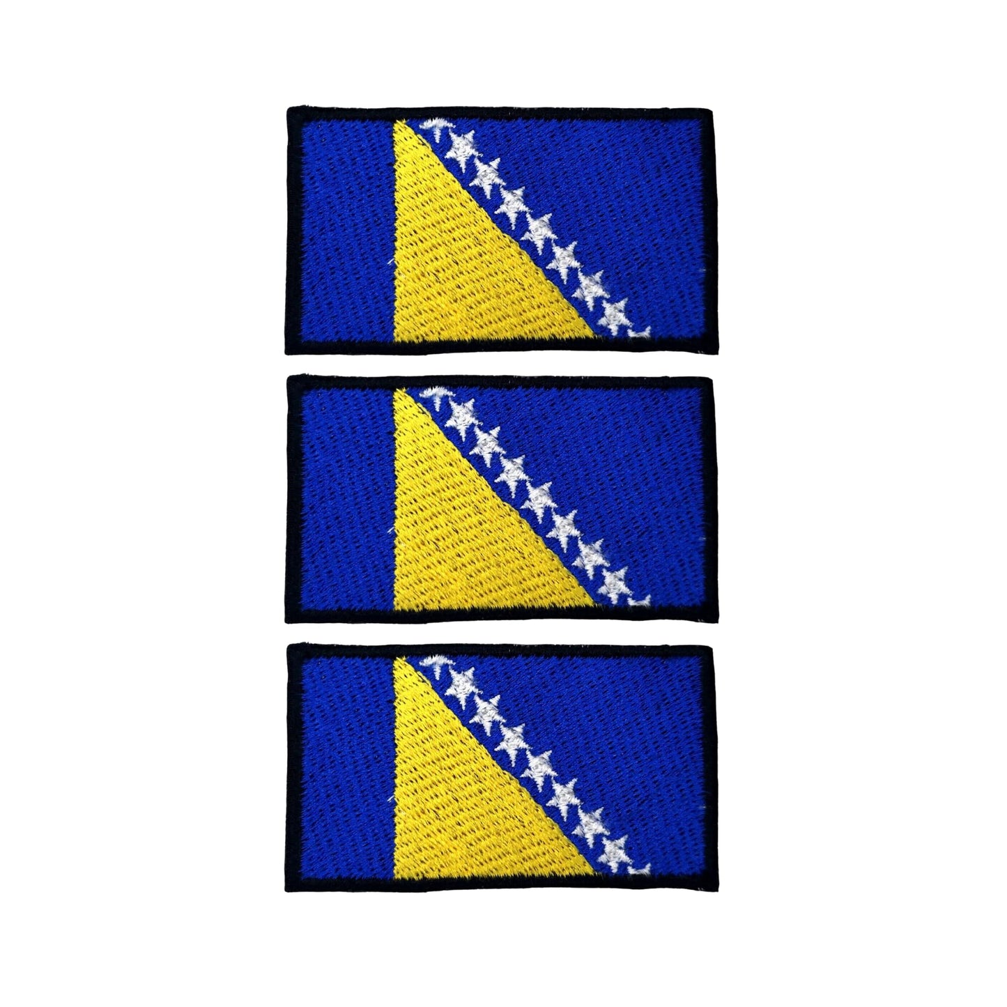 3 Pieces All Countries Flag Patches, 7×4 cm Embroidered Iron-On/Sew On National Flags, World Country Badge Appliques for Vest, Jacket, Backpack, Hat, (K-S)