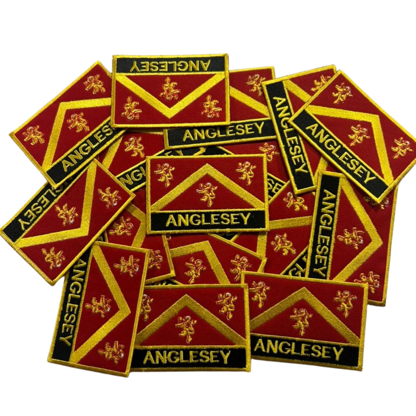 UK County Flag Patch 9.5cm x 6cm Embroidered Iron On/Sew On Badge Durable Fabric Applique for Jackets, Backpacks, Hats, and Clothing