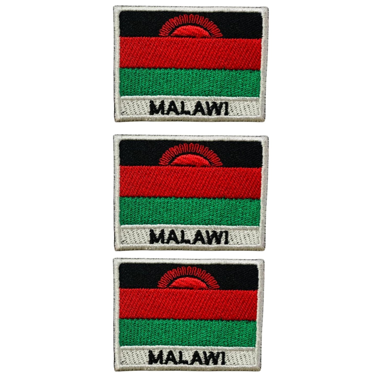 National Country Flag Iron On Patch, Set of 3, Embroidered Fabric Applique, 7cm x 5cm, Rectangular, United Kingdom Theme, for Jackets, Bags, Hats and Crafts (A-J)