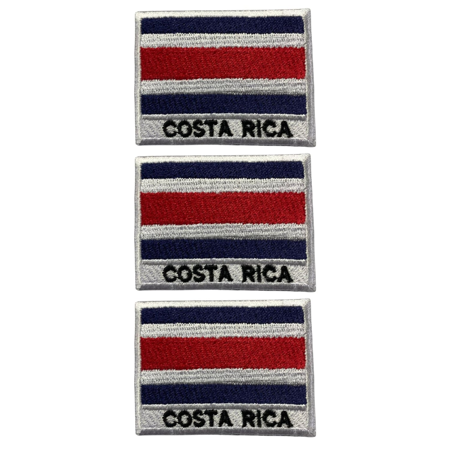 National Country Flag Iron On Patch, Set of 3, Embroidered Fabric Applique, 7cm x 5cm, Rectangular, United Kingdom Theme, for Jackets, Bags, Hats and Crafts (A-J)