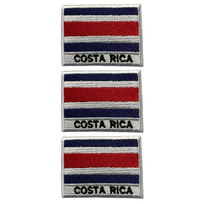 National Country Flag Iron On Patch, Set of 3, Embroidered Fabric Applique, 7cm x 5cm, Rectangular, United Kingdom Theme, for Jackets, Bags, Hats and Crafts (A-J)