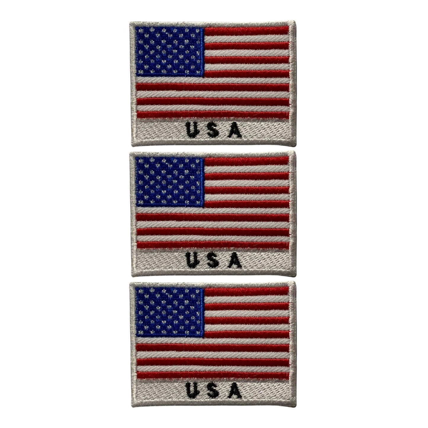 National Country Flag Iron On Patch, Set of 3, Embroidered Fabric Applique, 7cm x 5cm, Rectangular, United Kingdom Theme, for Jackets, Bags, Hats and Crafts (A-J)
