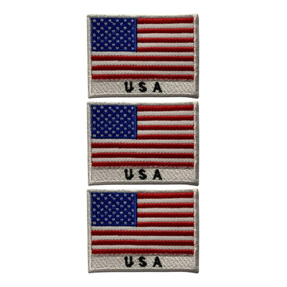 National Country Flag Iron On Patch, Set of 3, Embroidered Fabric Applique, 7cm x 5cm, Rectangular, United Kingdom Theme, for Jackets, Bags, Hats and Crafts (A-J)