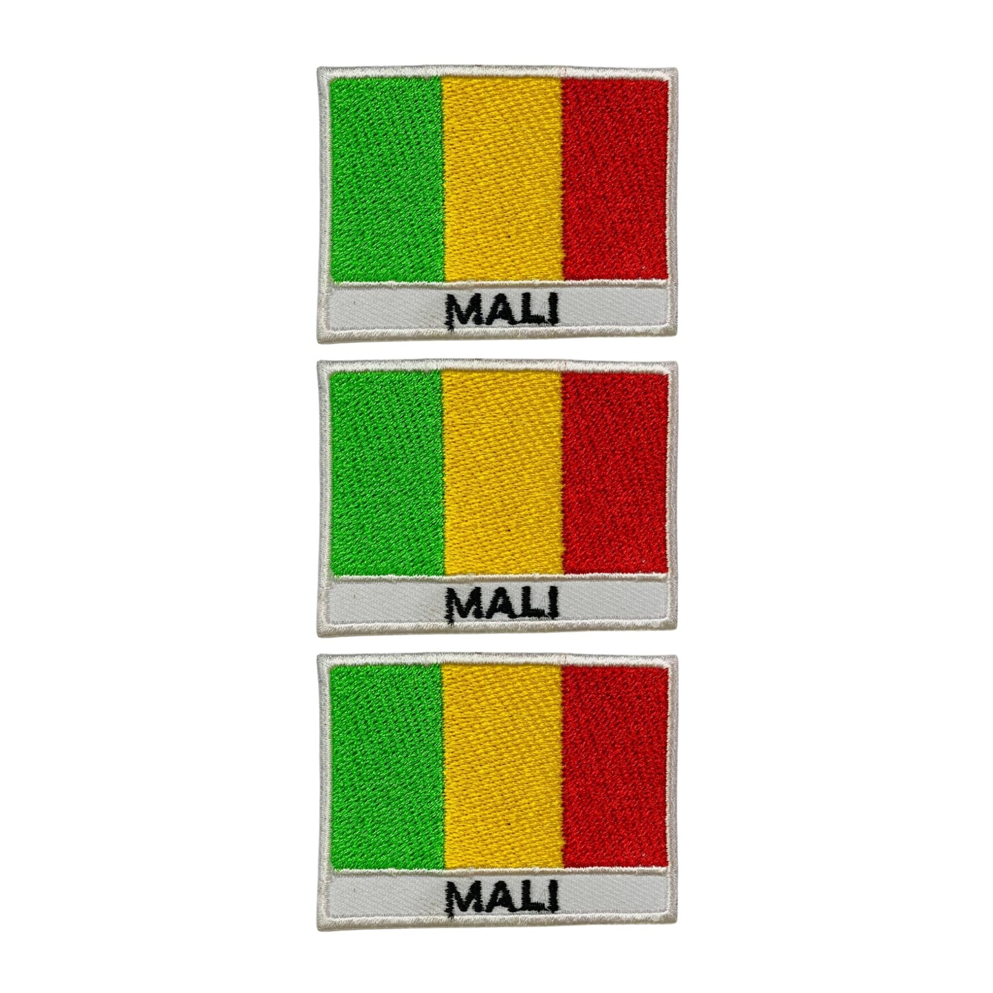 National Country Flag Iron On Patch, Set of 3, Embroidered Fabric Applique, 7cm x 5cm, Rectangular, United Kingdom Theme, for Jackets, Bags, Hats and Crafts (A-J)