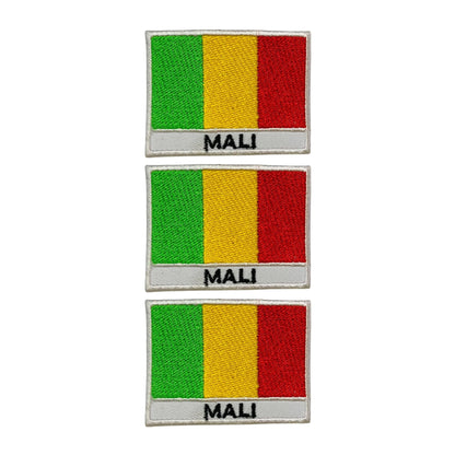National Country Flag Iron On Patch, Set of 3, Embroidered Fabric Applique, 7cm x 5cm, Rectangular, United Kingdom Theme, for Jackets, Bags, Hats and Crafts (A-J)