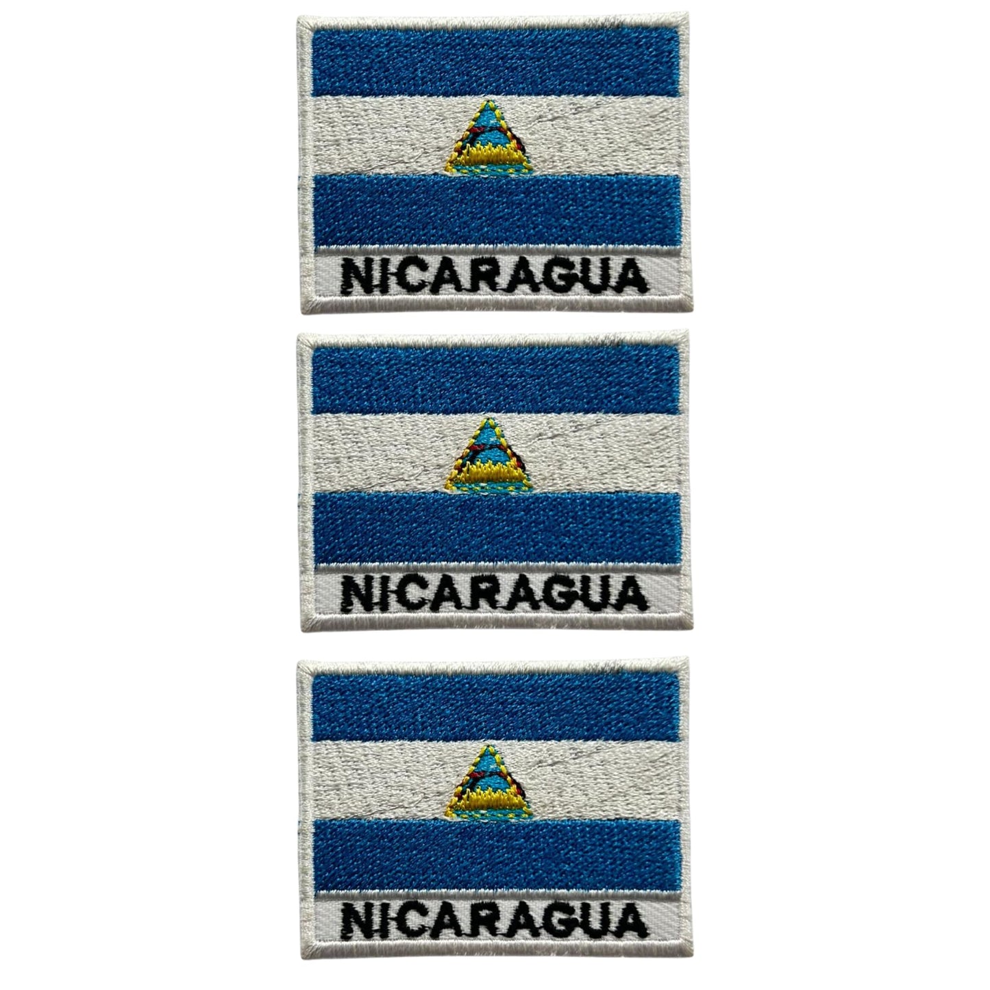 National Country Flag Iron On Patch, Set of 3, Embroidered Fabric Applique, 7cm x 5cm, Rectangular, United Kingdom Theme, for Jackets, Bags, Hats and Crafts (A-J)