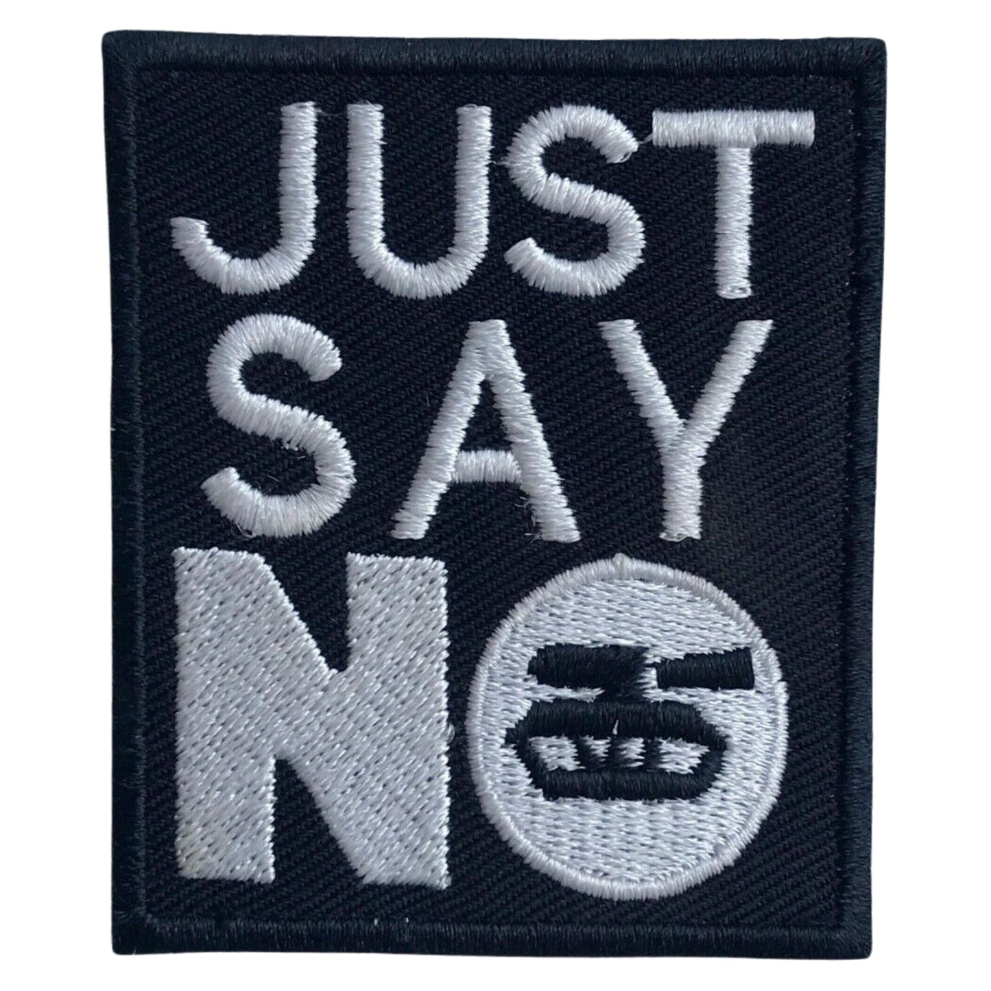 Just Say No Embroidery Iron-On Patches for Clothing Sew-On Applique for DIY Crafts Denim Jackets Jeans Backpacks