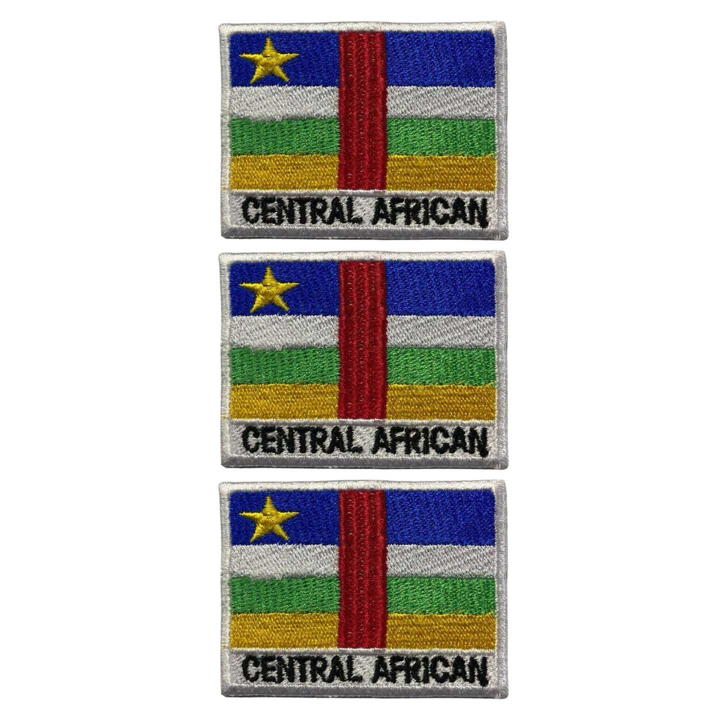 National Country Flag Iron On Patch, Set of 3, Embroidered Fabric Applique, 7cm x 5cm, Rectangular, United Kingdom Theme, for Jackets, Bags, Hats and Crafts (A-J)