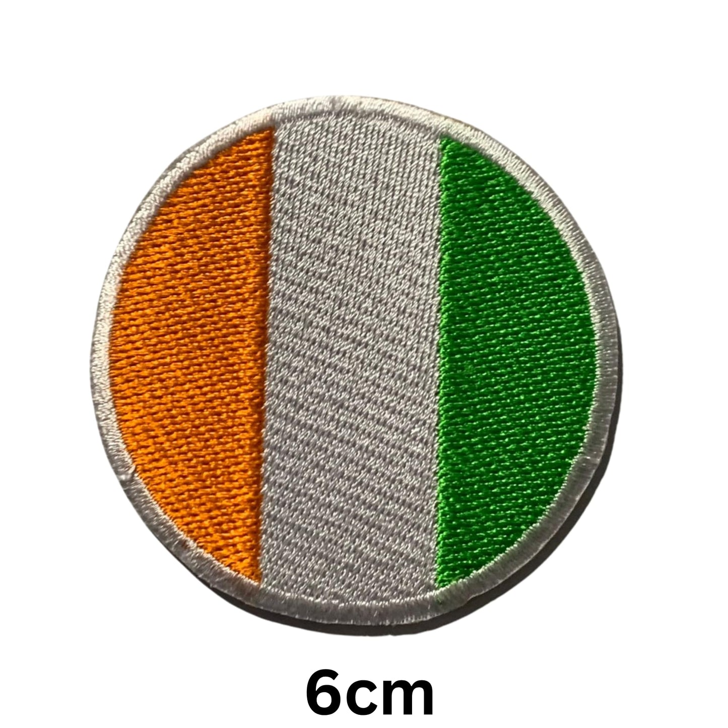 Cote D'Ivoire Flag Embroidered Patches, Iron-On/Sew-On Applique, Shield, Round, Heart and Rectangle Flag Badges for Jackets, Bags, Uniforms, Various Sizes