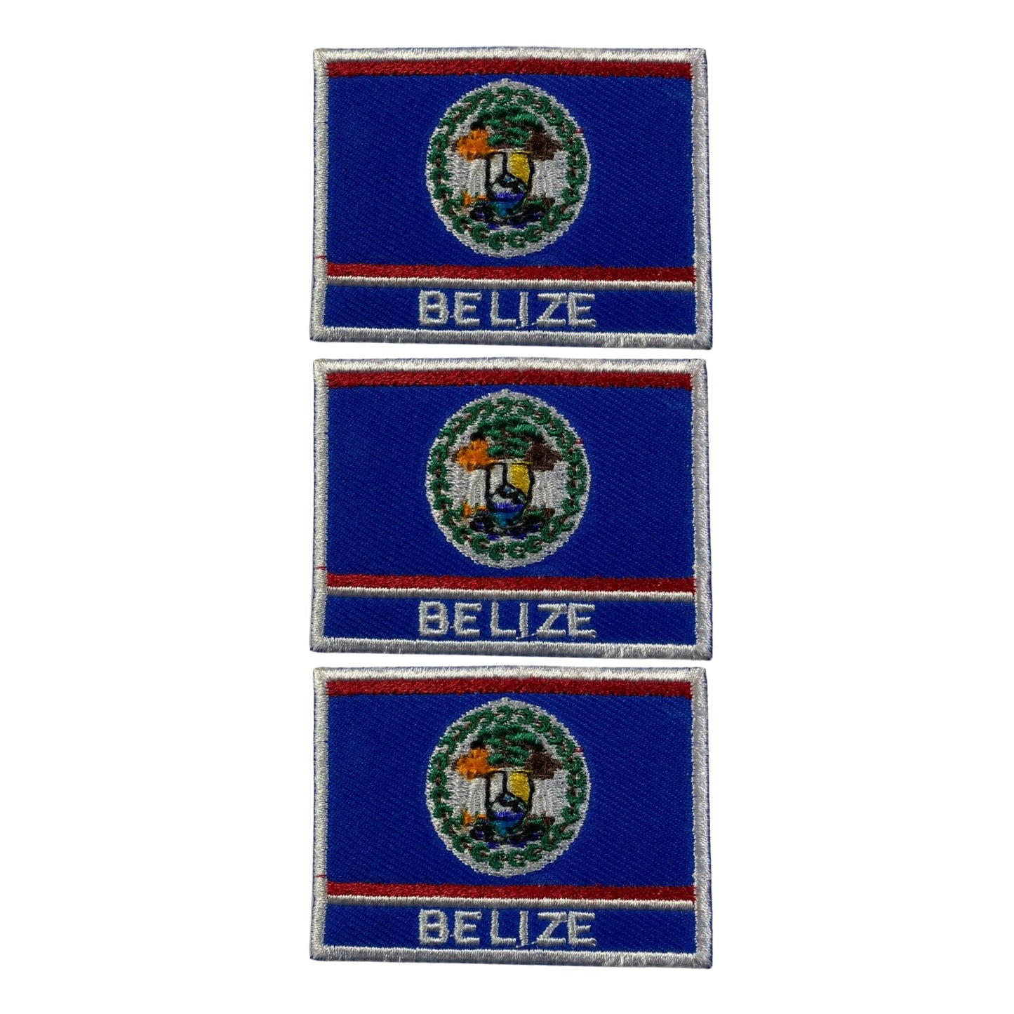 National Country Flag Iron On Patch, Set of 3, Embroidered Fabric Applique, 7cm x 5cm, Rectangular, United Kingdom Theme, for Jackets, Bags, Hats and Crafts (A-J)