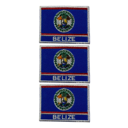National Country Flag Iron On Patch, Set of 3, Embroidered Fabric Applique, 7cm x 5cm, Rectangular, United Kingdom Theme, for Jackets, Bags, Hats and Crafts (A-J)
