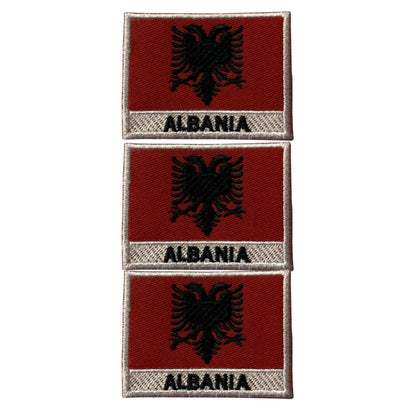 National Country Flag Iron On Patch, Set of 3, Embroidered Fabric Applique, 7cm x 5cm, Rectangular, United Kingdom Theme, for Jackets, Bags, Hats and Crafts (A-J)
