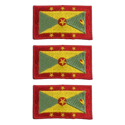 3 Pieces All Countries Flag Patches, 7×4 cm Embroidered Iron-On/Sew On National Flags, World Country Badge Appliques for Vest, Jacket, Backpack, Hat,(A-J)
