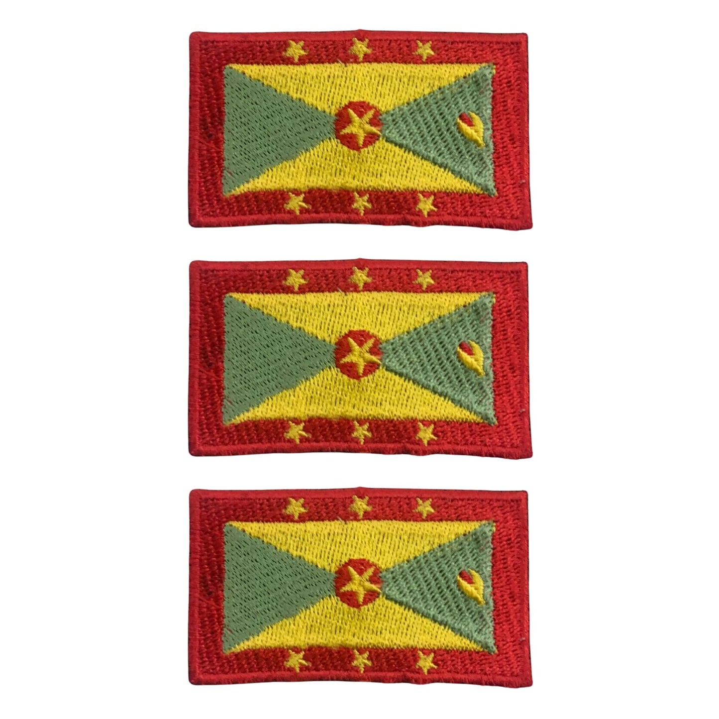 3 Pieces All Countries Flag Patches, 7×4 cm Embroidered Iron-On/Sew On National Flags, World Country Badge Appliques for Vest, Jacket, Backpack, Hat, (K-S)