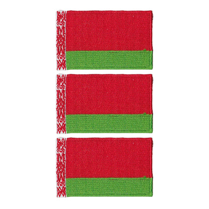 3 Pieces All Countries Flag Patches, 7×4 cm Embroidered Iron-On/Sew On National Flags, World Country Badge Appliques for Vest, Jacket, Backpack, Hat,(A-J)