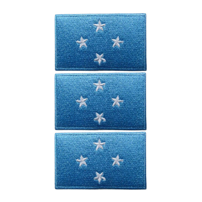 3 Pieces All Countries Flag Patches, 7×4 cm Embroidered Iron-On/Sew On National Flags, World Country Badge Appliques for Vest, Jacket, Backpack, Hat, (K-S)
