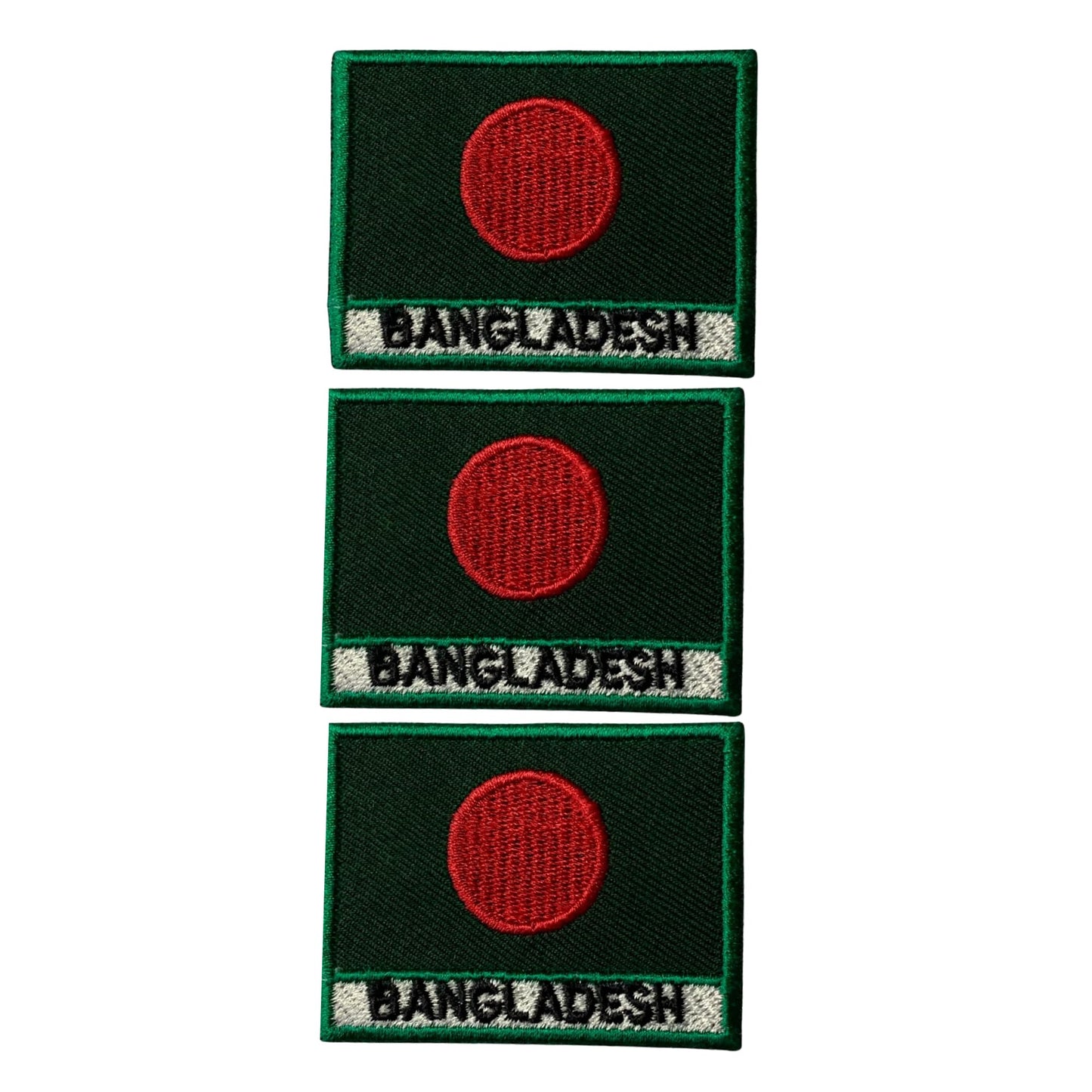National Country Flag Iron On Patch, Set of 3, Embroidered Fabric Applique, 7cm x 5cm, Rectangular, United Kingdom Theme, for Jackets, Bags, Hats and Crafts (A-J)