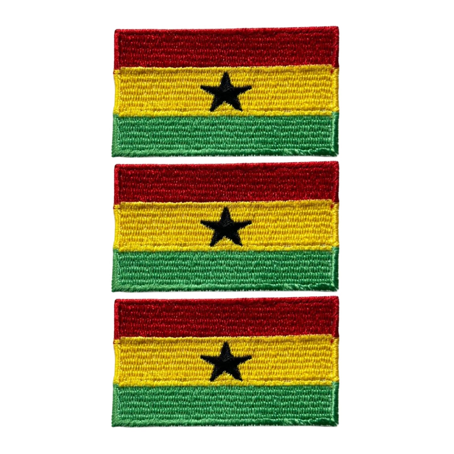 3 Pieces All Countries Flag Patches, 7×4 cm Embroidered Iron-On/Sew On National Flags, World Country Badge Appliques for Vest, Jacket, Backpack, Hat,(A-J)