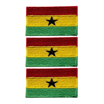 3 Pieces All Countries Flag Patches, 7×4 cm Embroidered Iron-On/Sew On National Flags, World Country Badge Appliques for Vest, Jacket, Backpack, Hat,(A-J)