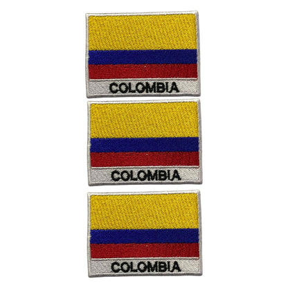 National Country Flag Iron On Patch, Set of 3, Embroidered Fabric Applique, 7cm x 5cm, Rectangular, United Kingdom Theme, for Jackets, Bags, Hats and Crafts (A-J)