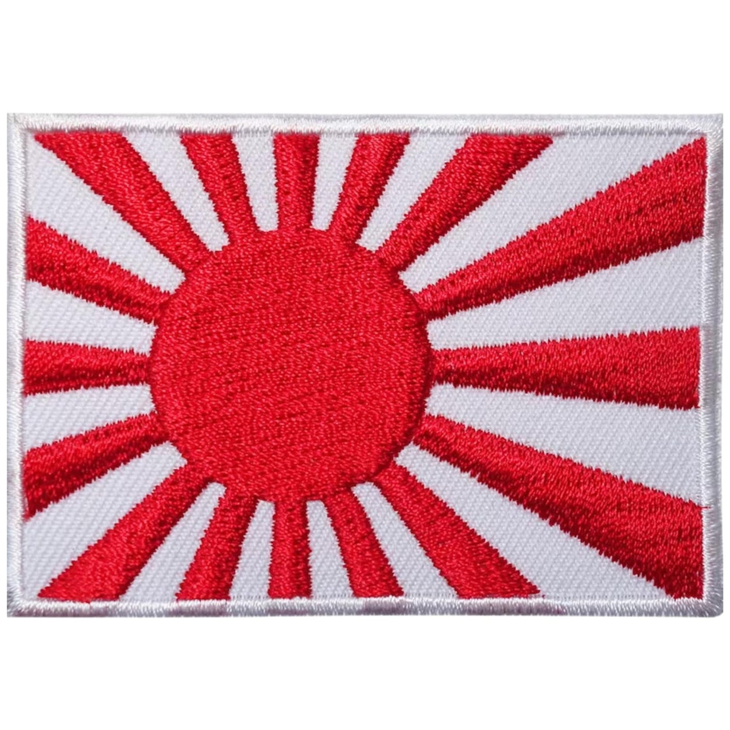 Japanese Rising Sun Flag Embroidery Iron-On Patches for Clothing Sew-On Applique for DIY Crafts Denim Jackets Jeans Backpacks