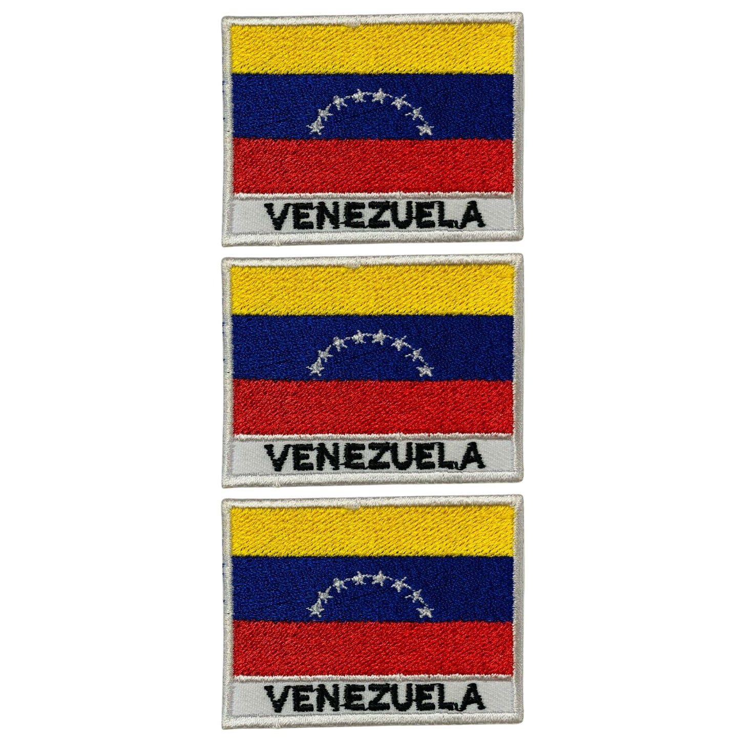 National Country Flag Iron On Patch, Set of 3, Embroidered Fabric Applique, 7cm x 5cm, Rectangular, United Kingdom Theme, for Jackets, Bags, Hats and Crafts (A-J)