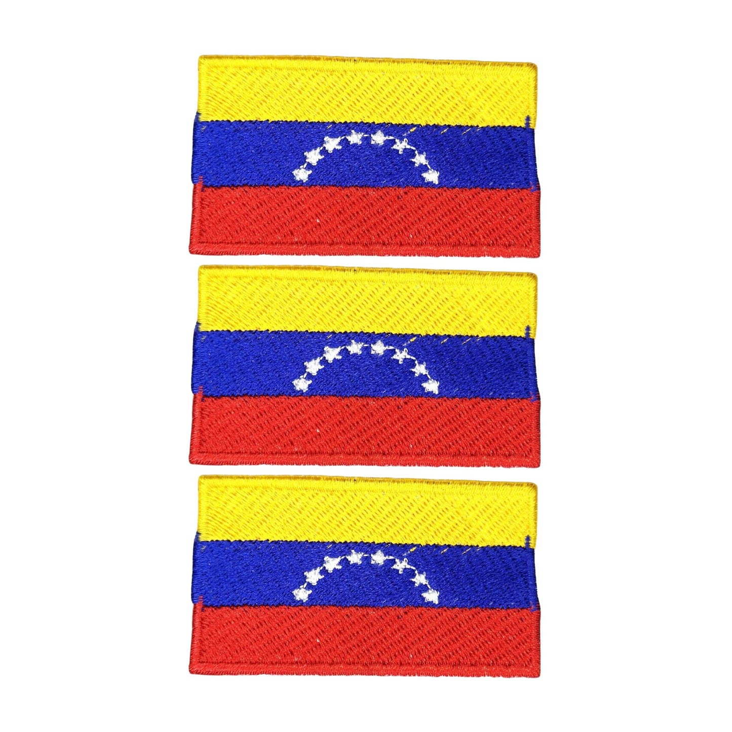 3 Pieces All Countries Flag Patches, 7×4 cm Embroidered Iron-On/Sew On National Flags, World Country Badge Appliques for Vest, Jacket, Backpack, Hat, (K-S)