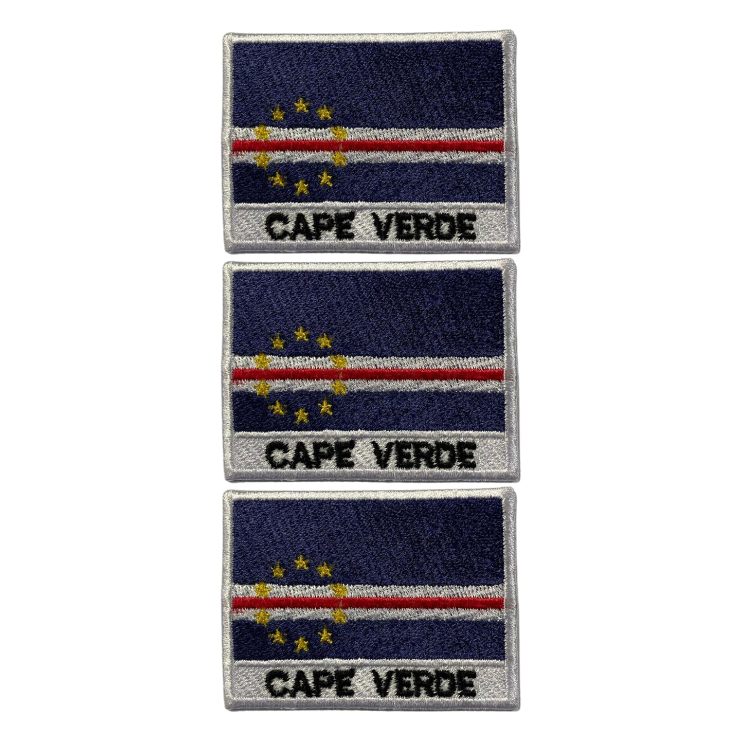 National Country Flag Iron On Patch, Set of 3, Embroidered Fabric Applique, 7cm x 5cm, Rectangular, United Kingdom Theme, for Jackets, Bags, Hats and Crafts (A-J)