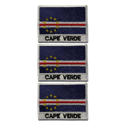 National Country Flag Iron On Patch, Set of 3, Embroidered Fabric Applique, 7cm x 5cm, Rectangular, United Kingdom Theme, for Jackets, Bags, Hats and Crafts (A-J)