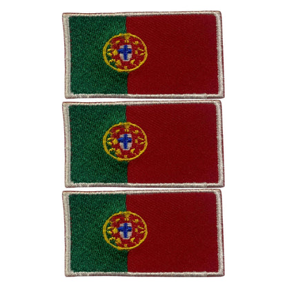 3 Pieces All Countries Flag Patches, 7×4 cm Embroidered Iron-On/Sew On National Flags, World Country Badge Appliques for Vest, Jacket, Backpack, Hat, (K-S)