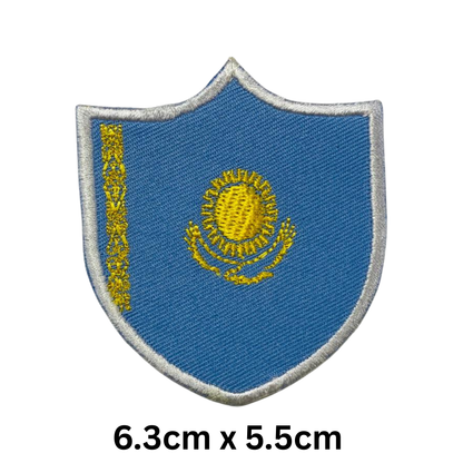 Shield Flag Patch – Embroidered Iron On / Sew On Shield Shaped National Flag Badge | All Countries Available | Heraldic Crest Patch for Jacket, Backpack, Biker Vest, Uniform – Choose Your Country (K-S)