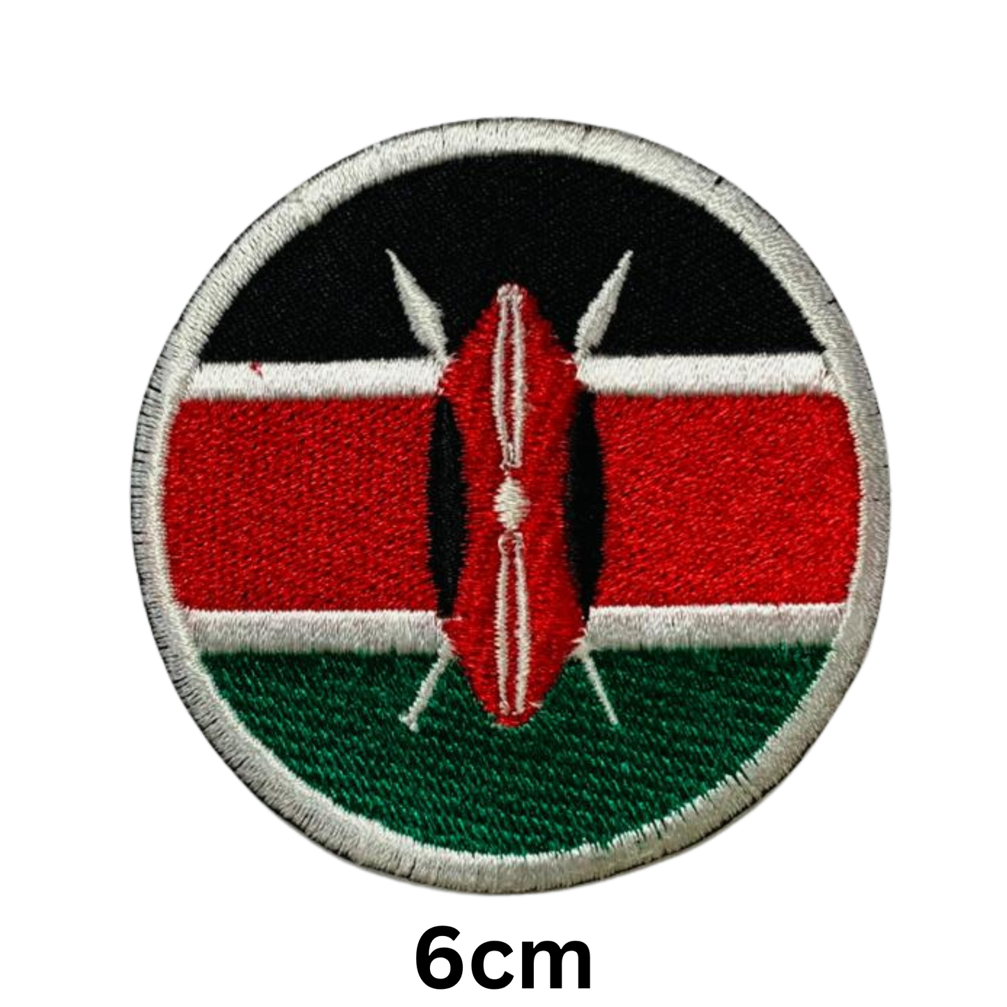 Round Flag Patch – 6cm Circular Embroidered Iron On / Sew On National Flag Badge | All Countries | Tactical Military Emblem for Hats, Jackets, Backpacks, Uniforms – Choose Your Country (K-S)