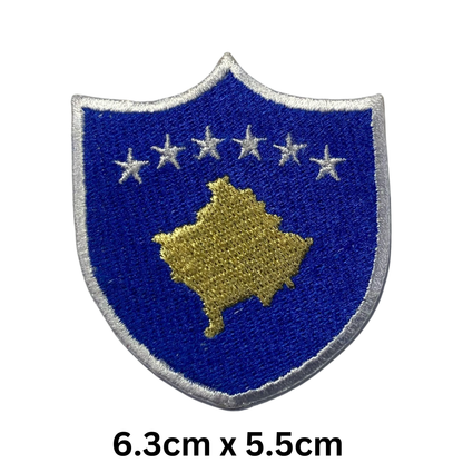 Shield Flag Patch – Embroidered Iron On / Sew On Shield Shaped National Flag Badge | All Countries Available | Heraldic Crest Patch for Jacket, Backpack, Biker Vest, Uniform – Choose Your Country (K-S)
