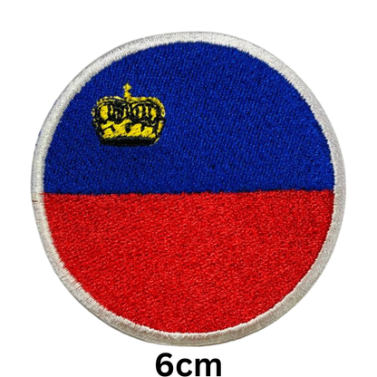 Round Flag Patch – 6cm Circular Embroidered Iron On / Sew On National Flag Badge | All Countries | Tactical Military Emblem for Hats, Jackets, Backpacks, Uniforms – Choose Your Country (K-S)