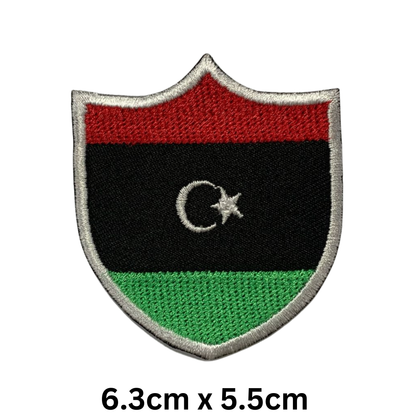 Shield Flag Patch – Embroidered Iron On / Sew On Shield Shaped National Flag Badge | All Countries Available | Heraldic Crest Patch for Jacket, Backpack, Biker Vest, Uniform – Choose Your Country (K-S)
