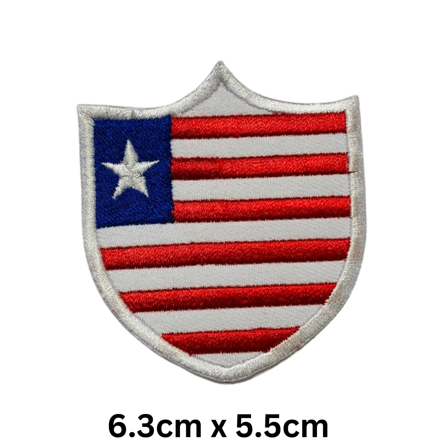 Shield Flag Patch – Embroidered Iron On / Sew On Shield Shaped National Flag Badge | All Countries Available | Heraldic Crest Patch for Jacket, Backpack, Biker Vest, Uniform – Choose Your Country (K-S)