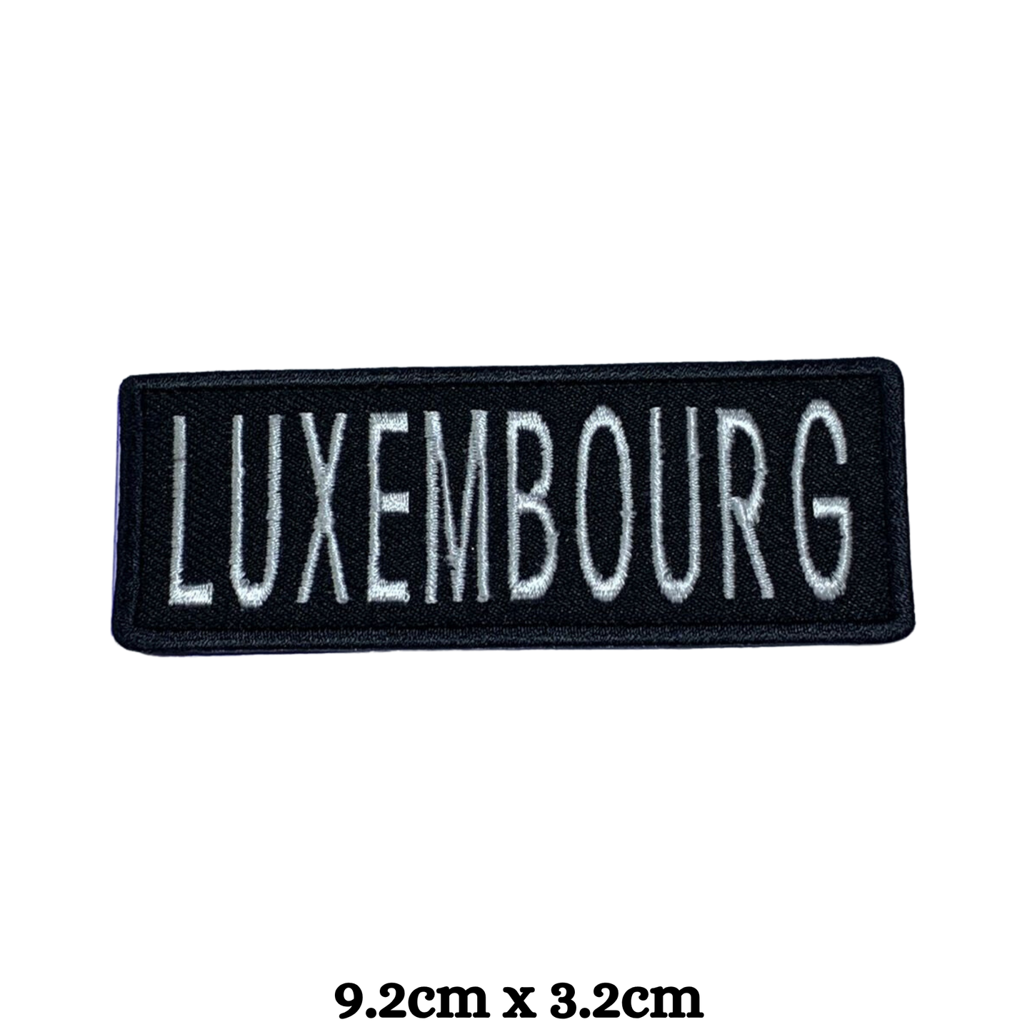 Luxembourg Flag Embroidered Patch Set, Iron-On or Sew-On Applique Badges, Rectangle Shield Round Heart Shapes, for Jackets, Backpacks, Hats, Uniforms and Various Sizes