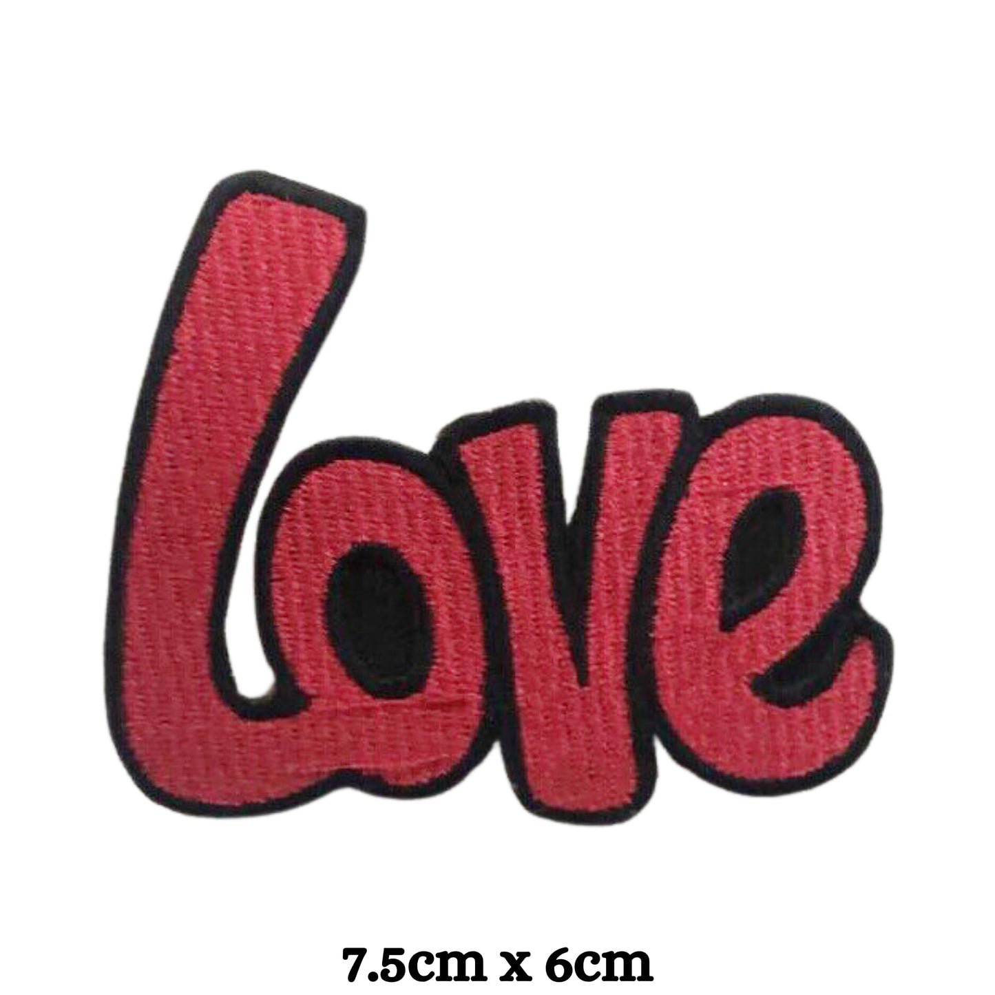 Life and Love Slogan Embroidered Patches - Iron On and Sew On Applique Badges for Jackets, Jeans, Backpacks, Bags, Clothing and DIY Crafts.