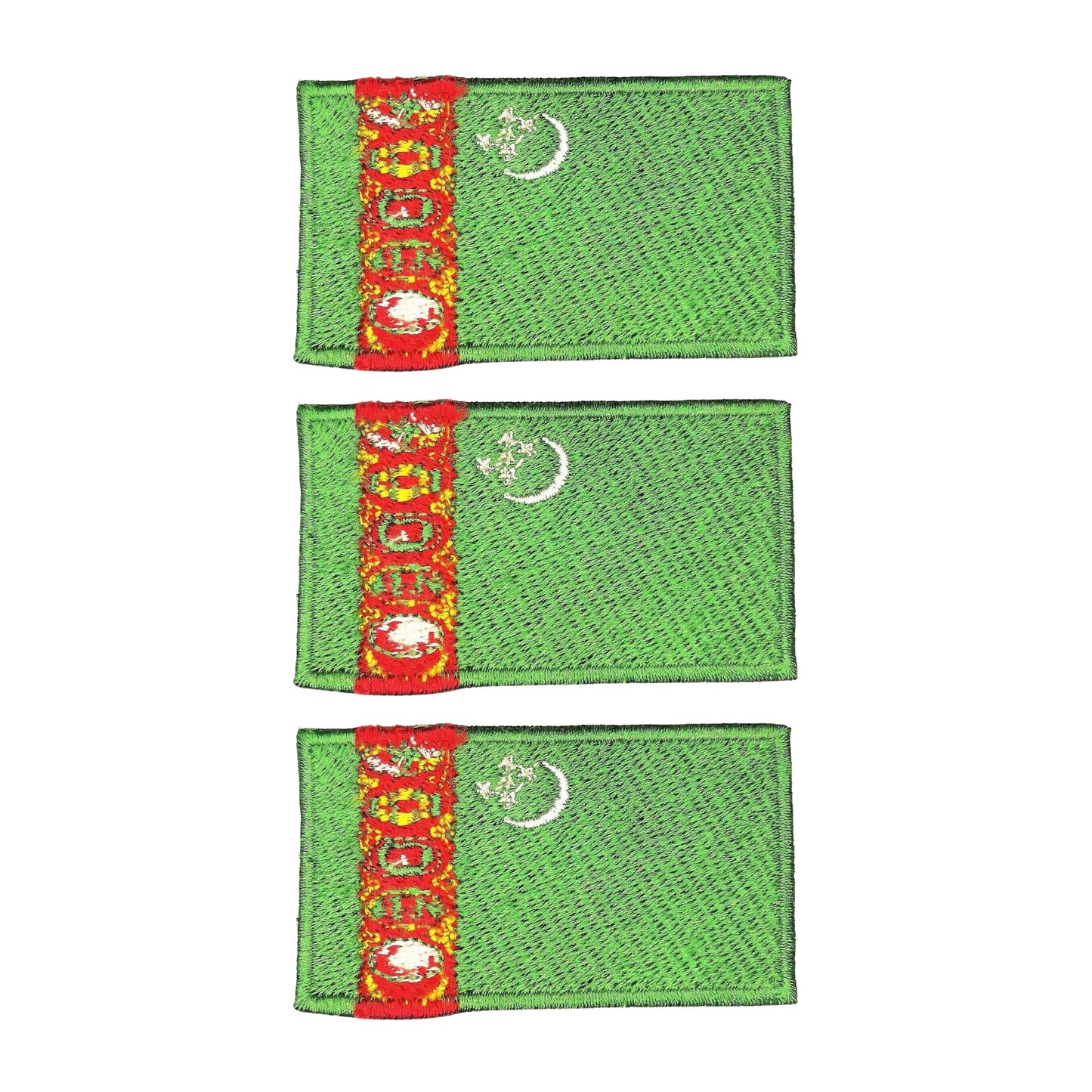 3 Pieces All Countries Flag Patches, 7×4 cm Embroidered Iron-On/Sew On National Flags, World Country Badge Appliques for Vest, Jacket, Backpack, Hat,(A-J)