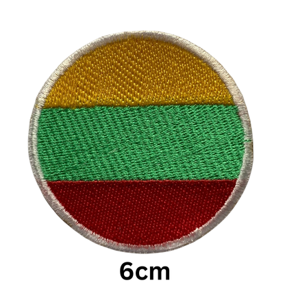 Round Flag Patch – 6cm Circular Embroidered Iron On / Sew On National Flag Badge | All Countries | Tactical Military Emblem for Hats, Jackets, Backpacks, Uniforms – Choose Your Country (K-S)