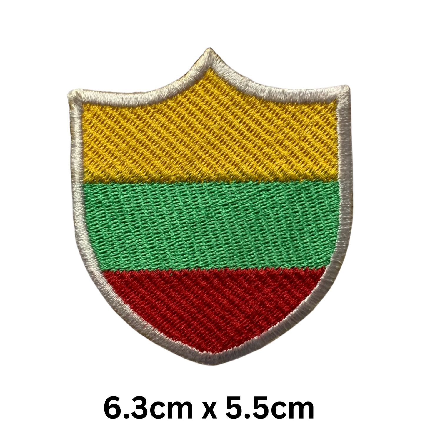 Shield Flag Patch – Embroidered Iron On / Sew On Shield Shaped National Flag Badge | All Countries Available | Heraldic Crest Patch for Jacket, Backpack, Biker Vest, Uniform – Choose Your Country (K-S)